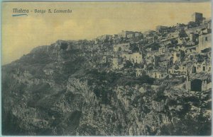 85942  - CARTOLINA d'Epoca - MATERA  città -  BORGO S. LEONARDO  1932