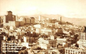 RPPC Mt. Tamalpais, Skyline SAN FRANCISCO, CA Zan Photo c1940s Vintage Postcard