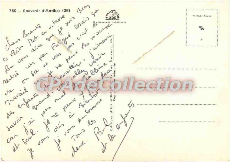 Modern Postcard Souvenir d'Antibes