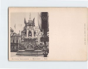 Postcard Dam Monument Souvenir Inhuldiging Amsterdam Netherlands