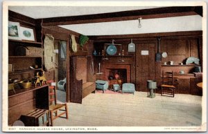 Hancock-Clarke House Lexington Massachusetts MA Interior Crafts Postcard