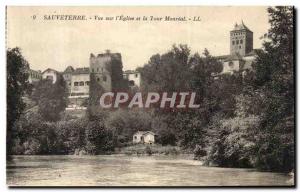 Old Postcard Sauveterre View Church and the Tower Monreal