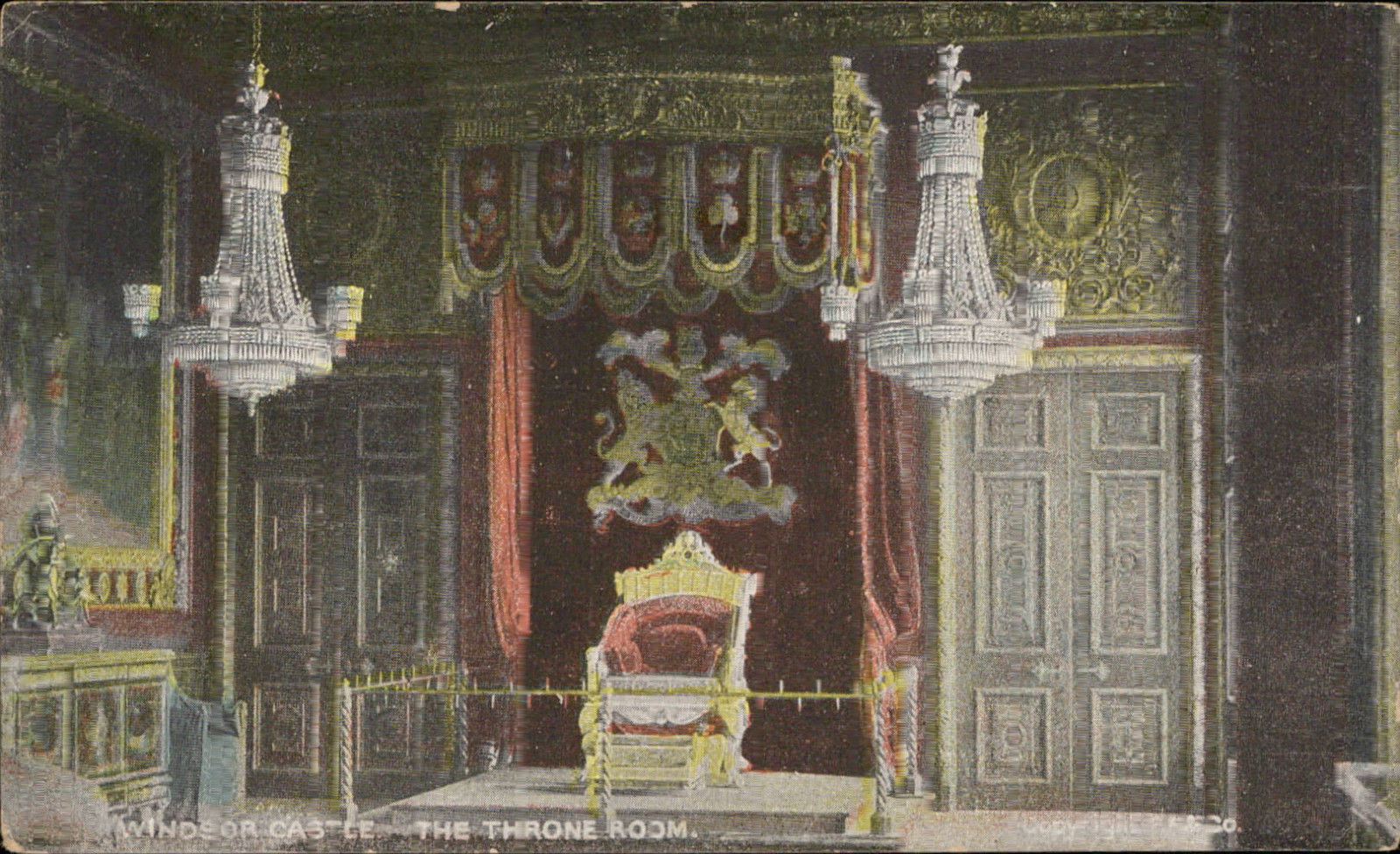 Windsor Castle The Throne Room Interior Hippostcard