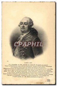 Old Postcard King Louis XVI of France