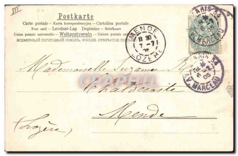 Postcard Old Pig Pig