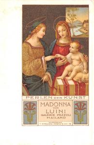 Perlen Der Kunst, Madonna von Luini, Galerie Pezzoli Mailand Unused light yel...