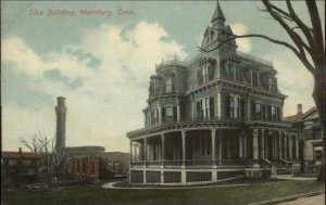 Waterbury CT Elks Bldg c1910 Postcard