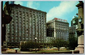 Vtg Chicago Illinois IL Pick Congress Hotel Michigan Avenue 1950s View Postcard