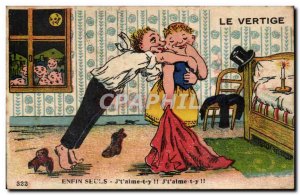 Humor - Illustration - Vertigo - Old Postcard