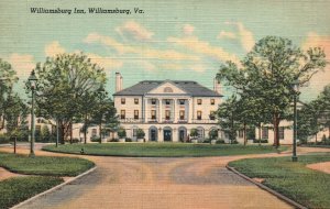 Vintage Postcard 1930's Williamsburg Inn Hotel Williamsburg Virginia VA