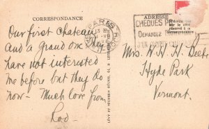 Vintage Postcard 1928 Chateau De Chantilly L'Entree Paris France FR