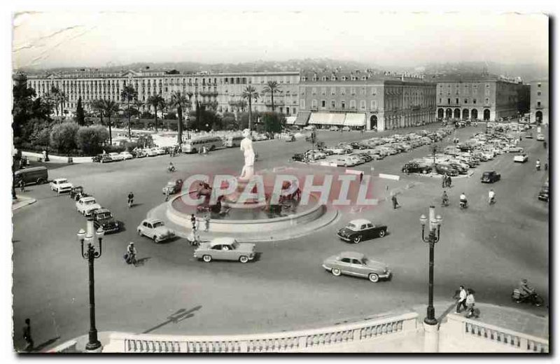 Postcard Modern French Riviera Nice Place Masseau the Fountain of the Sun and...