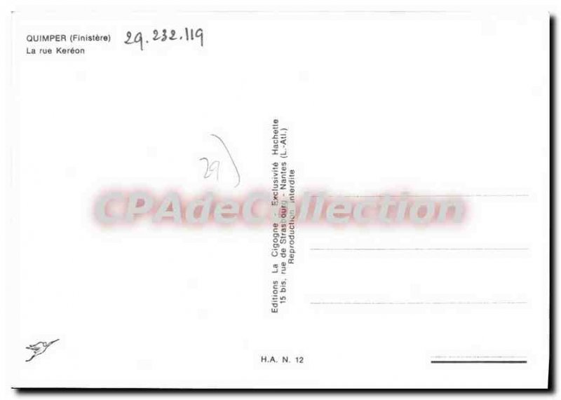 Modern Postcard Quimper Yesterday And Today On street Kron