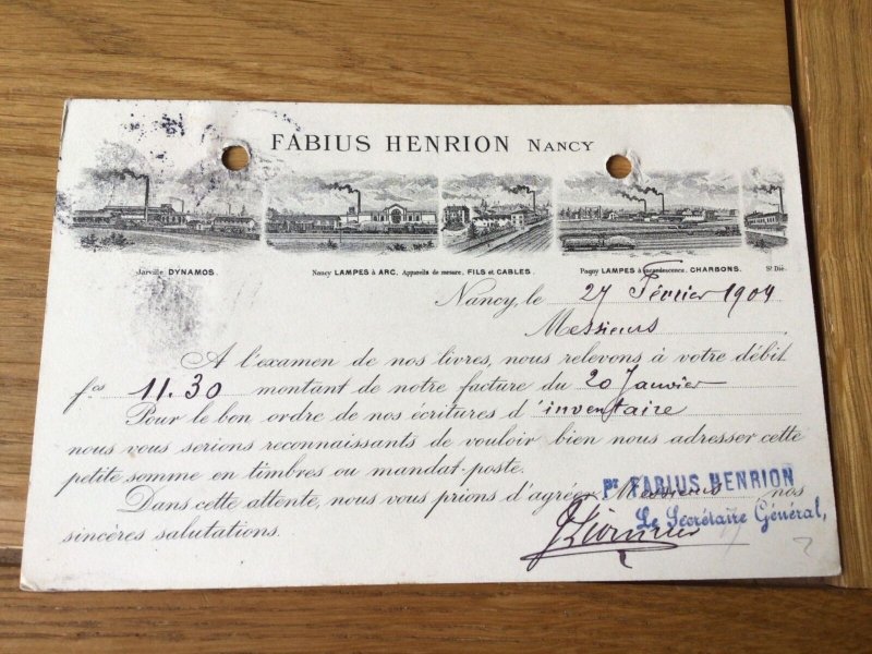 Fabius Henrion Nancy 1904  vintage Postcard Ref 56593 