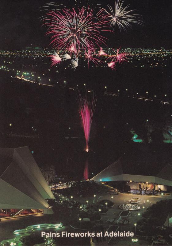 Pains Fireworks Display at Adelaide Australian Limited Edition Postcard