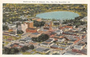 H84/ Orlando Florida Postcard c1915 Birdseye View Stores Homes 71
