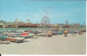 Daytona Beach FL, Amusement Park Rides, Cars, Ferris Wheel, 1960's, HURT CARD