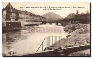 Old Postcard Besancon Les Bains General view of the Quai Bridge Casement and ...