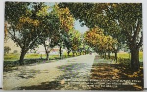 TX Splendid Country Roads Leading into El Paso Texas Postcard J15