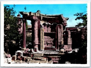 VINTAGE POSTCARD CONTINENTAL SIZE HAND-TINTED RPPC VENUS TEMPLE BAALBEK LEBANON