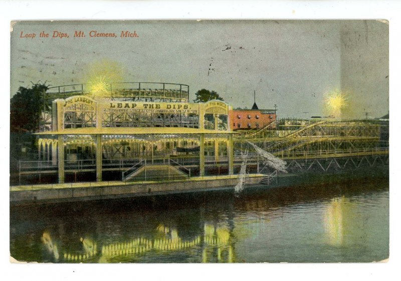 MI - Mt. Clemens. Clinton River Amusement Park, Leap the Dips ca 1910