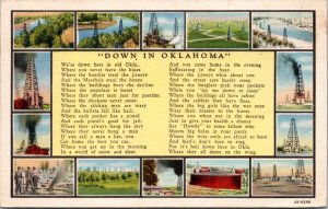 Postcard OK Song Poem - Down in Oklahoma