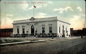Perth Amboy New Jersey NJ Post Office Custom House c1910 Postcard