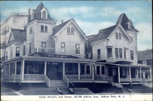 Asbury Park New Jersey NJ Hotel Atlantic and Annex Vintage Postcard