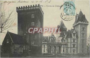 Old Postcard Pau Entree du Chateau