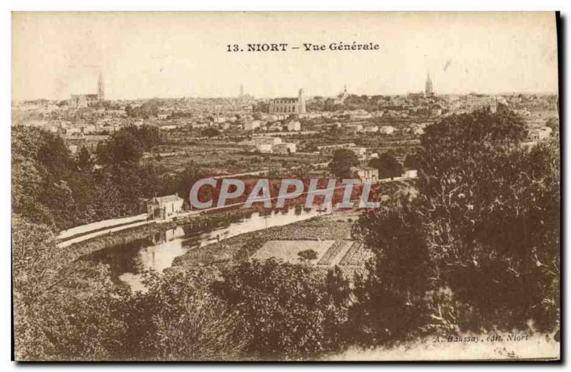 Old Postcard Niort Vue Generale