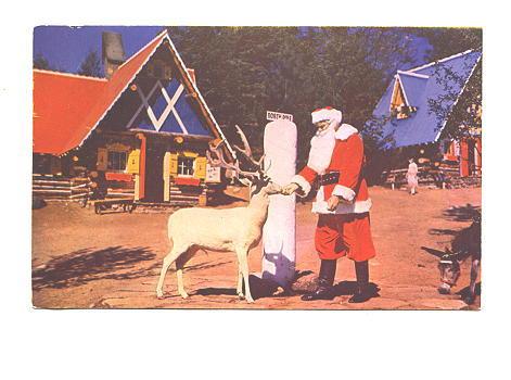 Santa Claus and Blitzen, North Pole, Wilmington, New York