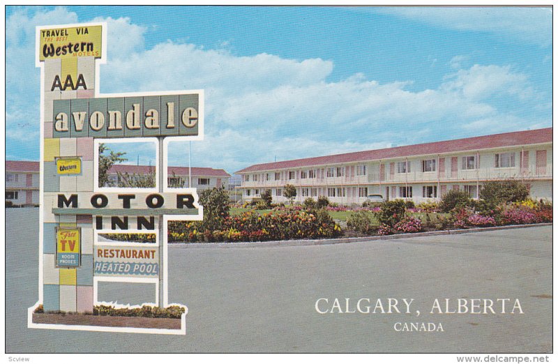 Avondale Motor Inn , CALGARY , Alberta , Canada , 50-60s #2