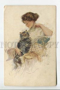 478706 Lady PUSSY CAT Harrison FISHER  RUSSIA Oblastlit Fedorov ed. 10000