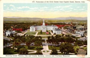 Colorado Denver Panorama Of The Civic Center From Capitol Dome