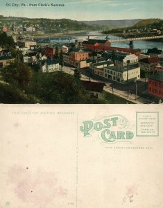 OIL CITY PA FROM CLARK'S SUMMIT ANTIQUE POSTCARD