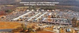 ANDERSON  SC-JOCKEY LOT-FARMERS MARKET-SOUTH'S BIGGEST-AERIAL PANORAMIC POSTCARD