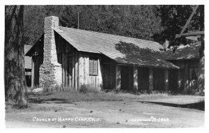 RPPC, CA California  CHURCH At HAPPY CAMP   Siskiyou County  Eastman's Postcard