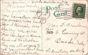 c1924 Gail Borden Public Library Elgin Illinois IL Postcard