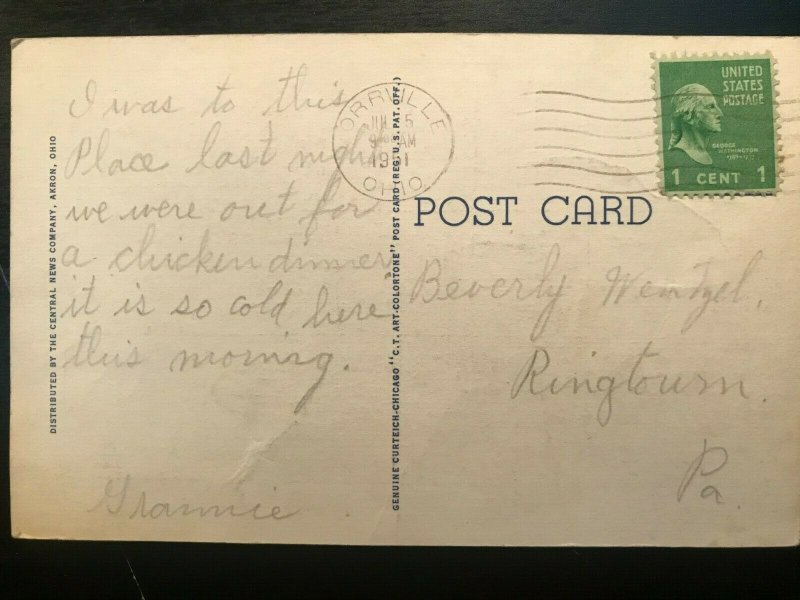 Vintage Postcard 1951 O'Neil's Department Store Akron Ohio