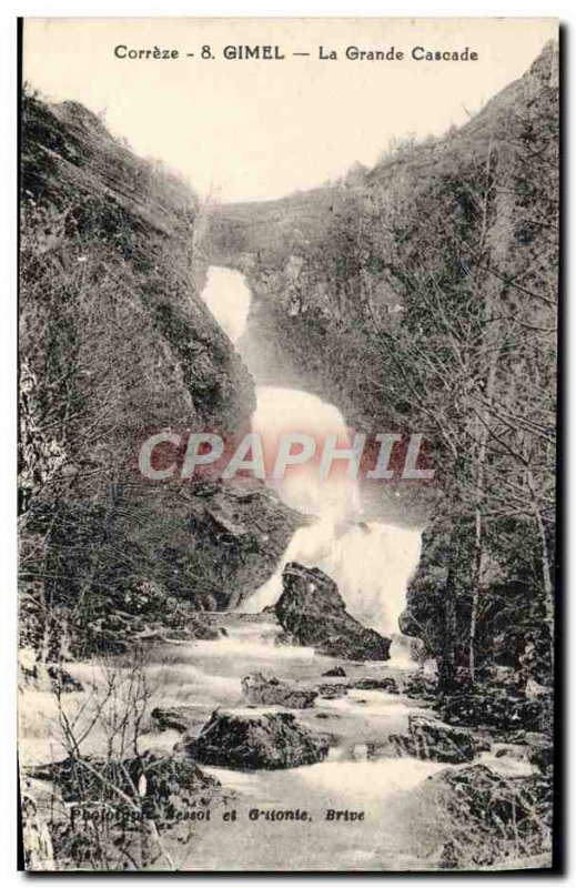 Old Postcard Gimel La Grande Cascade