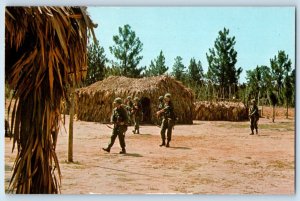 c1960 Fort Polk Louisiana Postcard Trainees Infantry Training Tactical Field