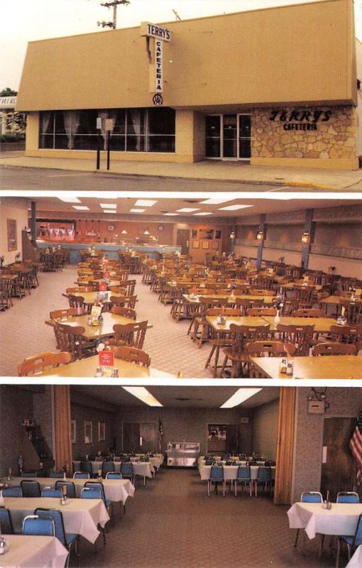 Piqua Ohio Terrys Cafeteria Multiview Vintage Postcard K53939