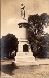 Real Photo Postcard Ethan Allen Monument in Manchester, Vermont