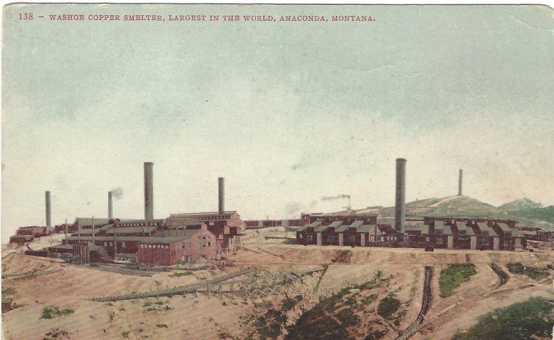 ANACONDA, MONTANA, Washoe Copper Smelter, Largest in the World, Big Stack