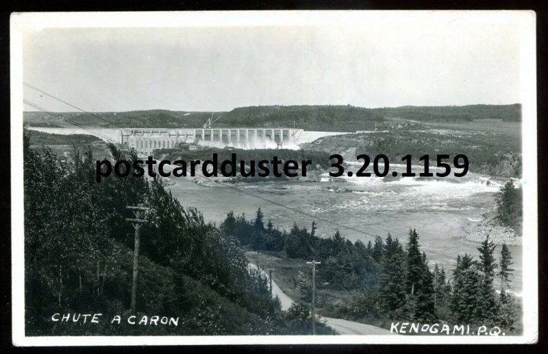 h3555 - KENOGAMI Quebec 1940s Chute a Caron. Real Photo Postcard