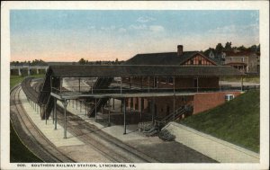 Lynchburg Virginia VA Southern Railway RR Train Station Depot Vintage PC