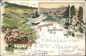 Lapoutroie France 1898 Postally Used to Colmar Gruss Aus Style Postcard
