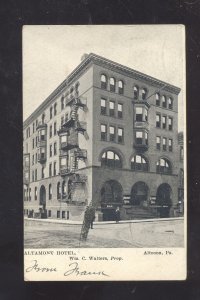 ALTOONA PENNSYLVANIA PA. ALTAMONT HOTEL DOWNTOWN VINTAGE POSTCARD