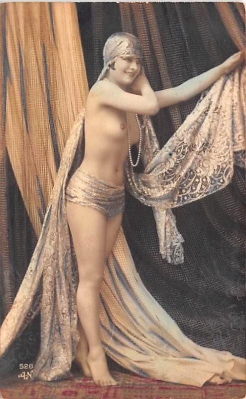 French Tinted Nude Postcard Non Postcard Backing Unused light corner wear, a ...