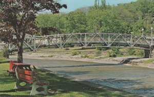 Ganaraska River Footbridge Ontario Canada 1970s Postcard